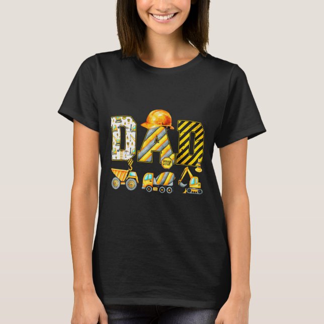 Camiseta Funny Dad Construction Excavator Kids Matching Fam (Anverso)