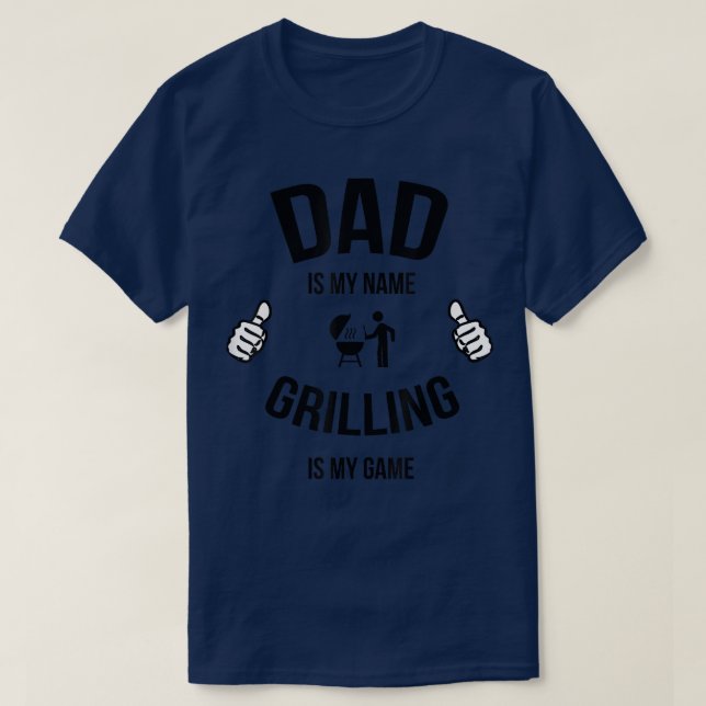 Camiseta Funny Dad Grilling , Funny Grilling ,Grill Master  (Diseño del anverso)