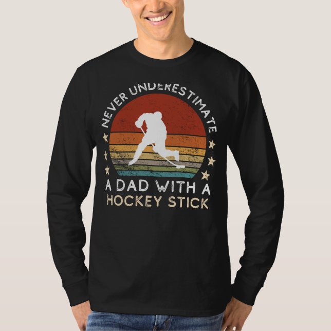 Camiseta Funny Dad Hockey Stick Tee - Humor de Puckish de D (Anverso)