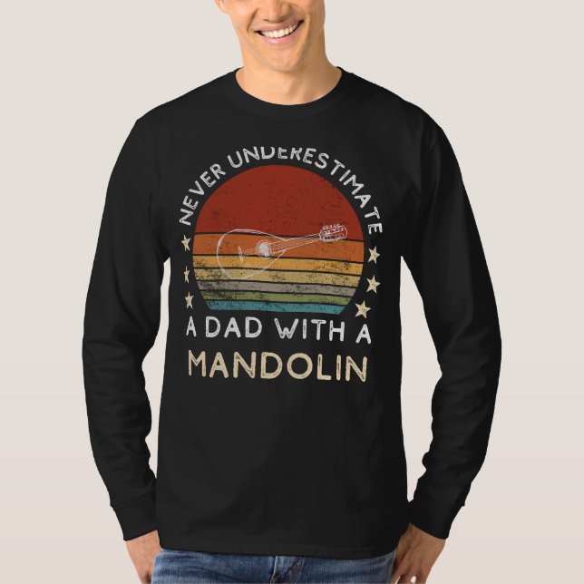 Camiseta Funny Dad Mandolin Tee - Dads Musical Talent & Hum (Anverso)