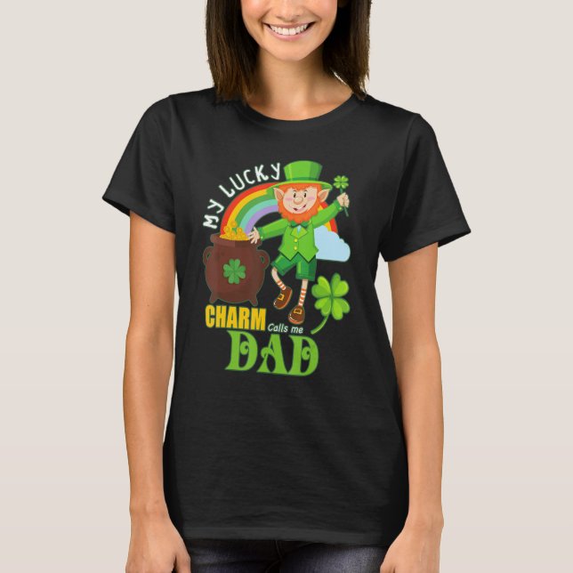 Camiseta Funny Dad Paddy Day St Patricks Lucky Charks Llama (Anverso)