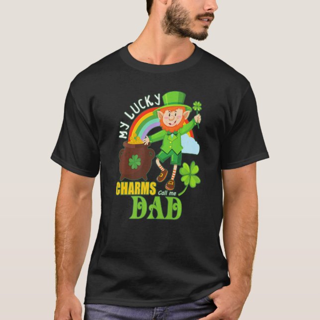 Camiseta Funny Dad Paddy Day St Patricks Lucky Charms Call (Anverso)