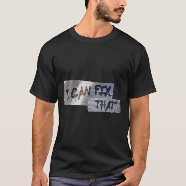 Camiseta Funny Dad Shirt Duct Tape I Can Fix That Gift  (Anverso)