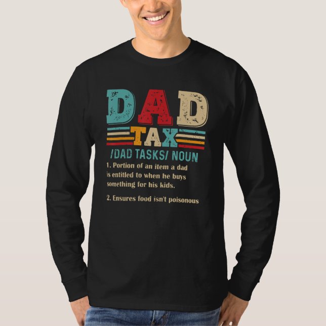 Camiseta Funny Dad Tax Definition Apparel, Funny Fathers Da (Anverso)