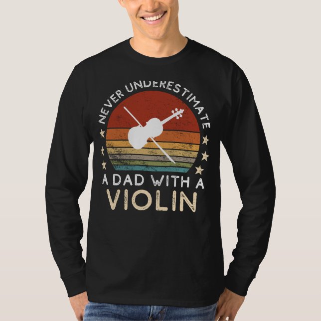 Camiseta Funny Dad Violin Tee - Dads String Serenade & Laug (Anverso)