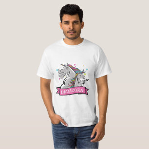 Camiseta Funny Dadacorn Unicorn Tee - Fierce Protector DAD