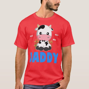 Camiseta Funny Daddy Cow Cute Cow Farmer Cumpleaños