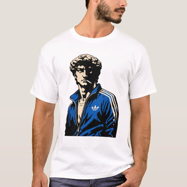 Camiseta Funny David Michelangelo statue in tracksuit (Anverso)