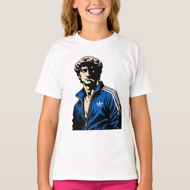 Camiseta Funny David Michelangelo statue in tracksuit (Anverso)