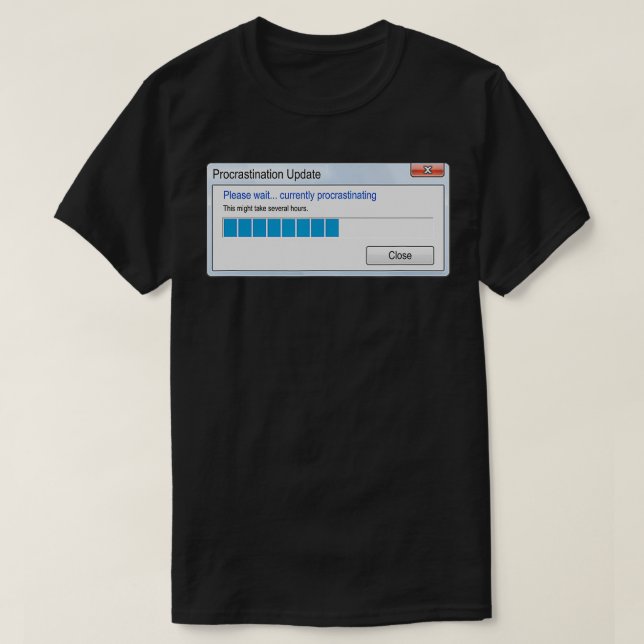 Camiseta Funny de barra de progreso de actualización de apl (Diseño del anverso)