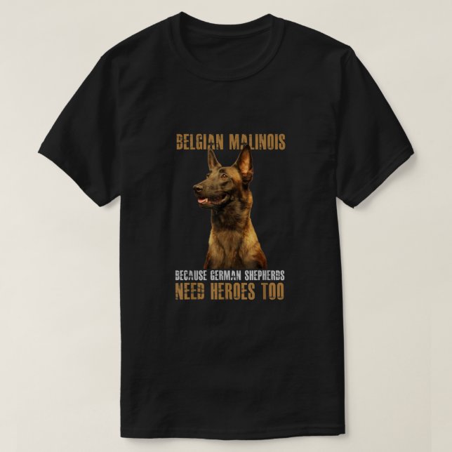Camiseta Funny de la bandera belga malinois norteamericana (Diseño del anverso)