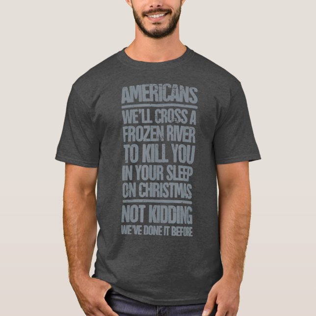 Camiseta Funny de la    guerra revolucionaria estadounidens (Anverso)