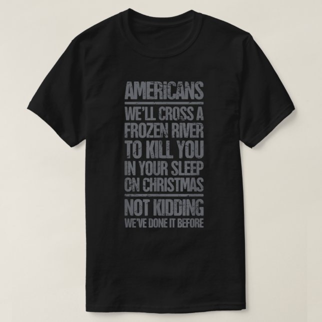 Camiseta Funny de la guerra revolucionaria estadounidense d (Diseño del anverso)