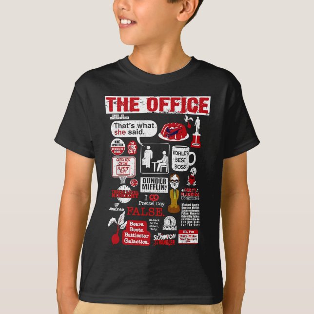 Camiseta Funny de mash-up de citas de Office (Anverso)