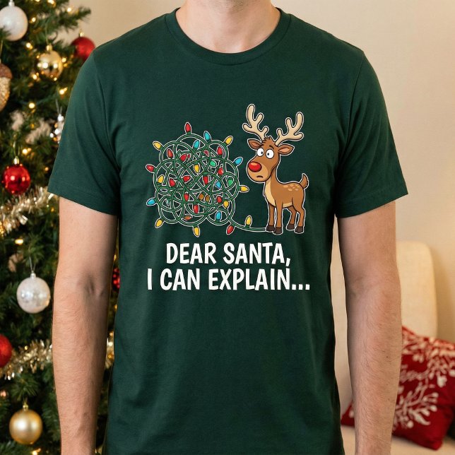Camiseta Funny Dear Santa I Can Explain Reindeer Christmas  (Subido por el creador)
