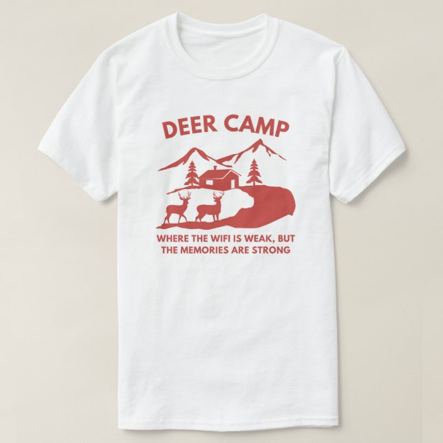 Camiseta Funny Deer Camp | Caza de venados (Diseño del anverso)