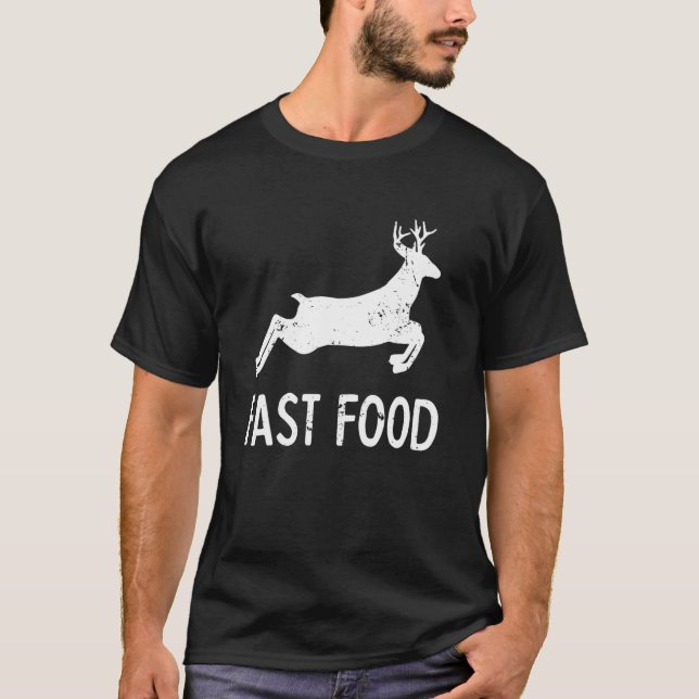 Camiseta Funny Deer Fast Food Design (Anverso)