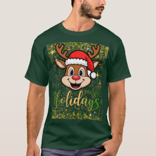 Camiseta Funny Deer Wire Happy Holidays