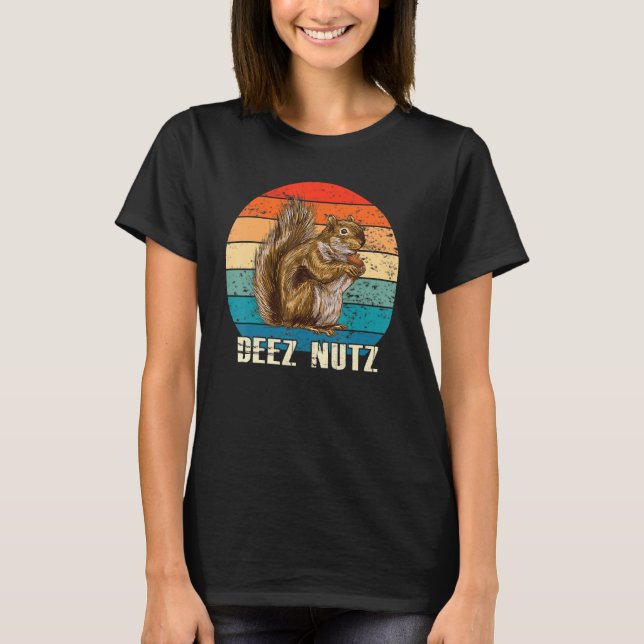 Camiseta Funny Deez Nut Nutcracker Squirrel Deez Nutz Retro (Anverso)