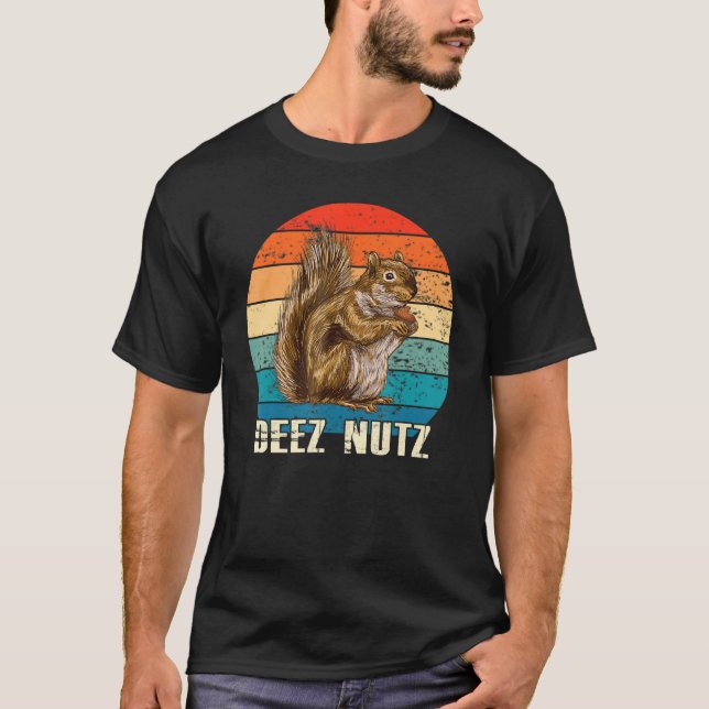 Camiseta Funny Deez Nut Nutcracker Squirrel Deez Nutz Retro (Anverso)