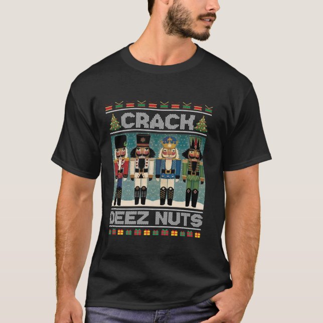 Camiseta Funny Deez Nuts Nutcracker Pajama Nut Feo Christin (Anverso)