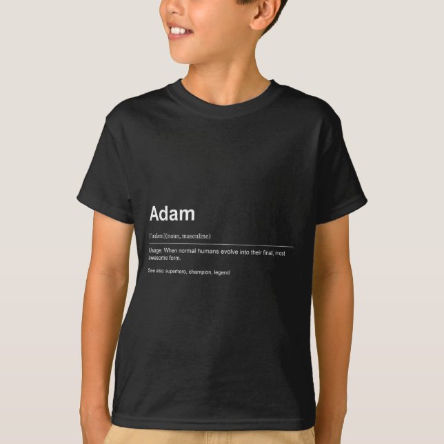 Camiseta Funny Definition Quote For The Name Adam _  (Anverso)