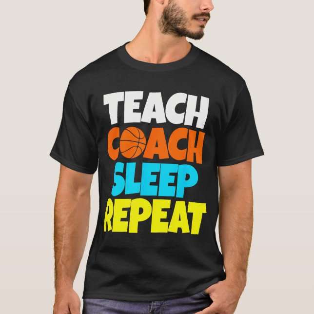 Camiseta Funny del entrenador del profesorado en baloncesto (Anverso)