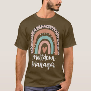 Camiseta Funny del gerente de la fusión Leopard Rainbow Mam