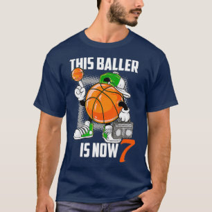 Camiseta Funny del jugador de baloncesto de 7 años de edad