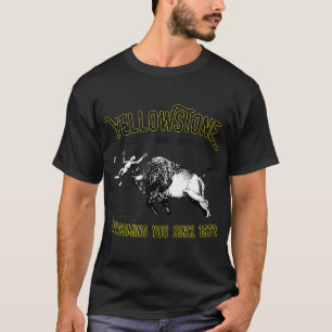 Camiseta Funny del Parque Nacional Bison Toss Yellowstone