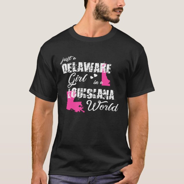 Camiseta Funny Delaware Shirts Just a Delaware girl in a Lo (Anverso)