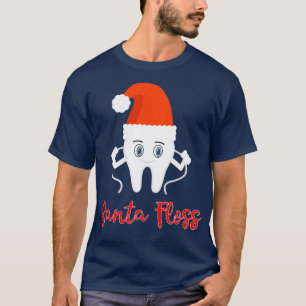 Camiseta Funny Dentist Santa Flossing Christmas Tooth Desig