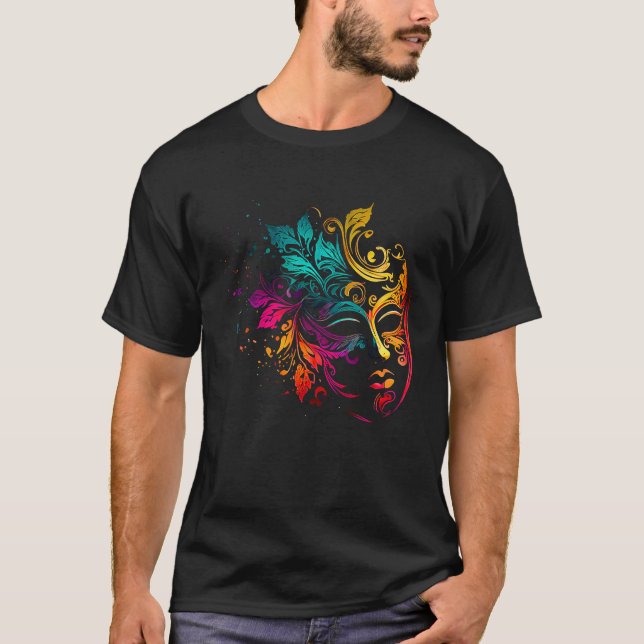 Camiseta Funny desfile del Carnaval de Mardi Gras con fiest (Anverso)