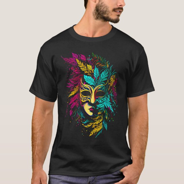 Camiseta Funny desfile del Carnaval de Mardi Gras con fiest (Anverso)