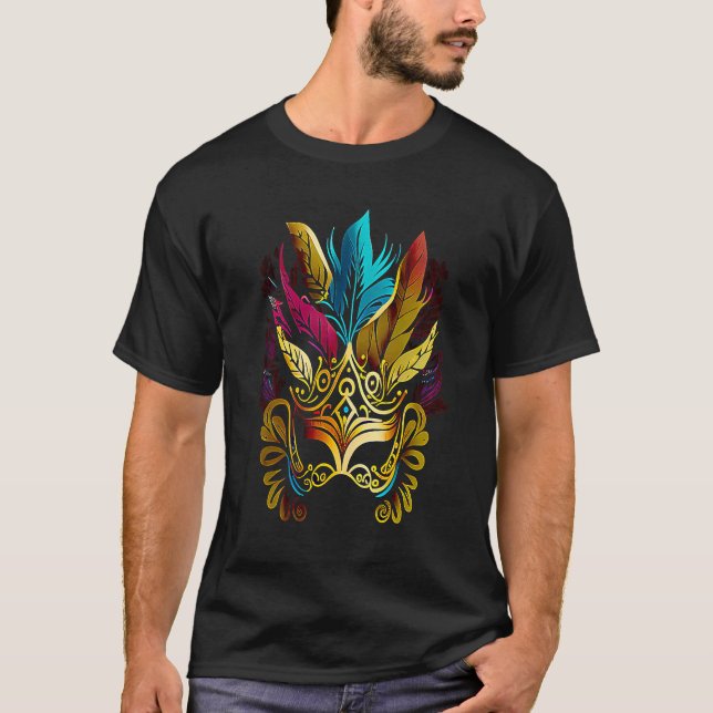 Camiseta Funny desfile del Carnaval de Mardi Gras con fiest (Anverso)