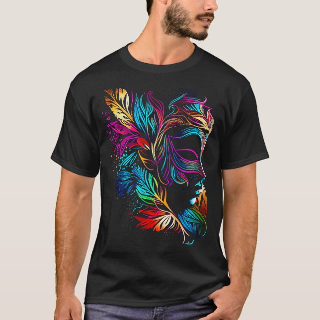 Camiseta Funny desfile del Carnaval de Mardi Gras con fiest (Anverso)