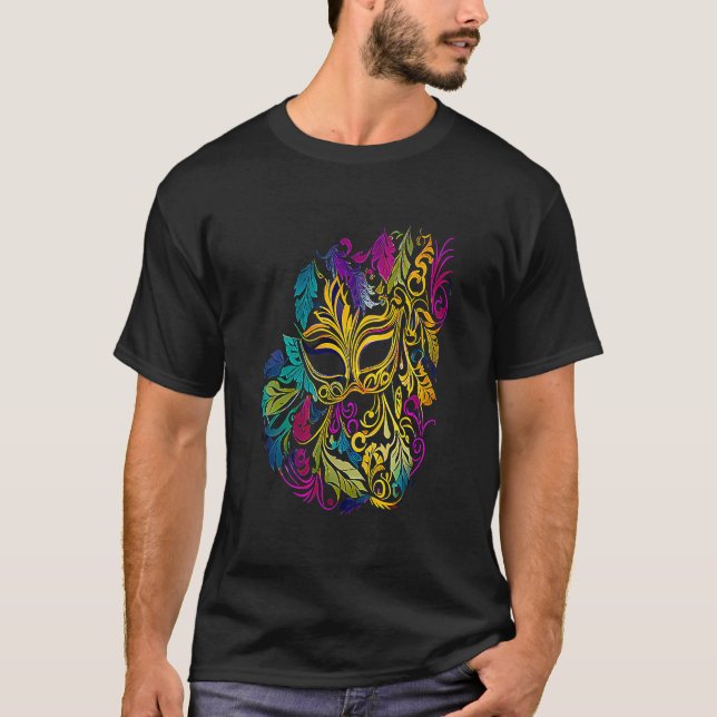 Camiseta Funny desfile del Carnaval de Mardi Gras con fiest (Anverso)