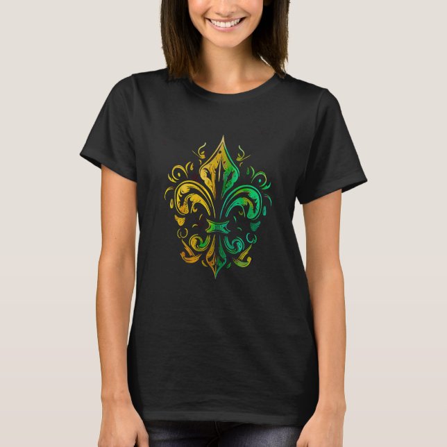 Camiseta Funny desfile del Carnaval de Mardi Gras con fiest (Anverso)