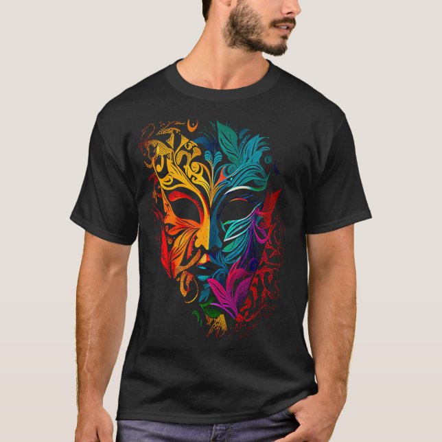 Camiseta Funny desfile del Carnaval de Mardi Gras con fiest (Anverso)