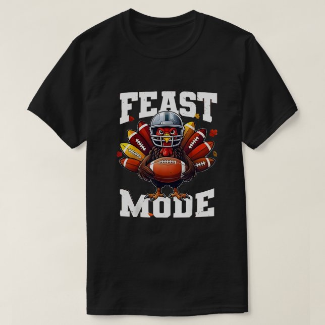 Camiseta Funny Design Turkey Feast Mode Fall Men Women kids (Diseño del anverso)