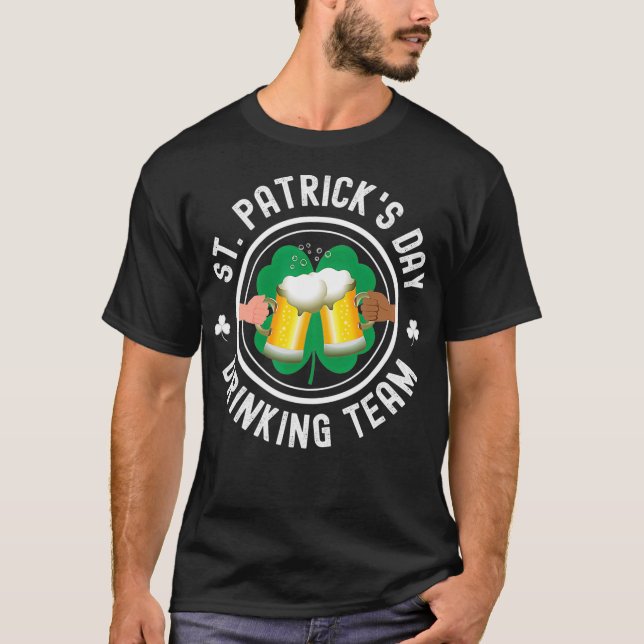 Camiseta Funny Día de beber cerveza del equipo de St Patric (Anverso)