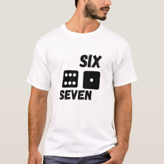 Camiseta Funny Dice “Six Seven” Minimalist Graphic Design |