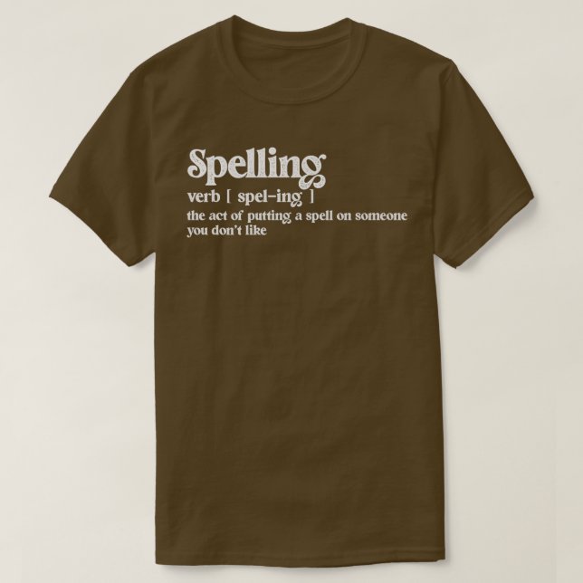 Camiseta Funny Dictionary Definition Spelling Witches Spell (Diseño del anverso)