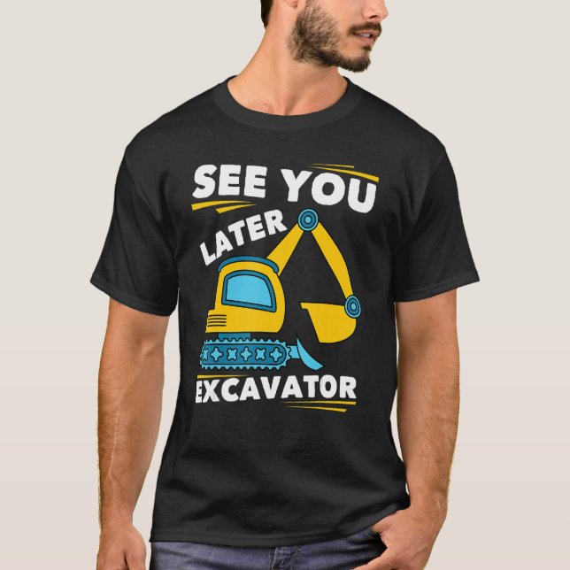 Camiseta Funny Digger Vehículo Trabajador De Construcción B (Anverso)