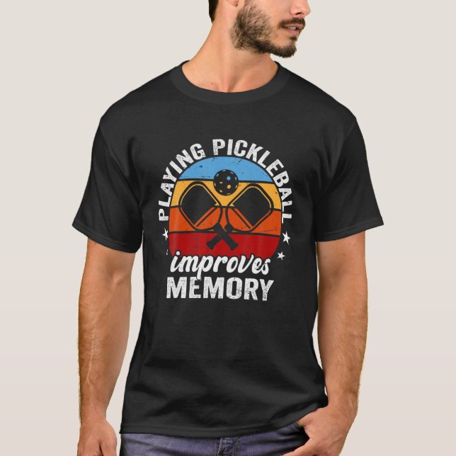 Camiseta Funny Dink Player Playing Pickleball Improves Memo (Anverso)