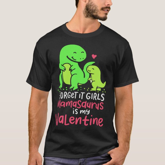 Camiseta Funny Dinosaur Lover Gift for Son Mamasaurus Is My (Anverso)
