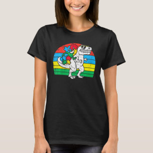 Camiseta Funny Dinosaur Puzzle Piece Autism Awareness Boys