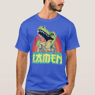 Camiseta Funny Dinosaur Ramen Cute Anime Trex Japonés Rame