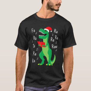 Camiseta Funny Dinosaur Santa Hat Fa Ra Ra Ra Navidades Paj