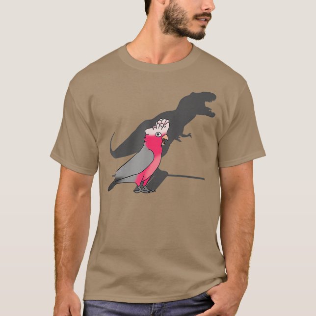 Camiseta Funny Dinosaur shadow Tre rosebreasted Galah (Anverso)